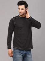 Rigo Poly Corduroy Round Neck T-Shirt-CT09221542-L