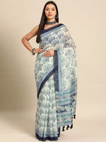 Delicate Subtlety Saree-SZ-INDIGO-1519