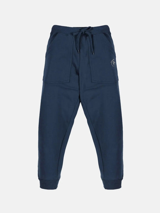 Solid Fleece Track Pant-AW23BTP014009