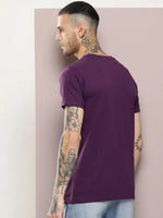 Dillinger Men's Purple Plain T-Shirt