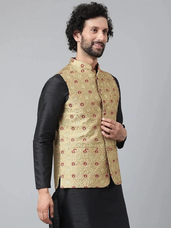 Hangup Men Standard Embroidered Men's Indian Wear-200A_Emb_Nehru