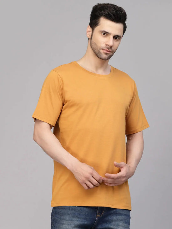 Rigo Printed Oversized Half Sleeves Round Neck Cotton Tees-CT02231562-L