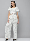 Women's White Printed Co-Ords-AE-7054-White