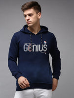 Men Blue Solid Sweatshirt-OD-7036-Navyblue