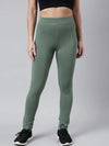 Women Solid Slim Fit Green Track Pant-AF-1894-Green