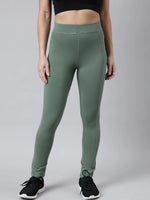 Women Solid Slim Fit Green Track Pant-AF-1894-Green