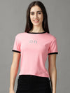 Women's Pink Solid Top-TG-290-Pink