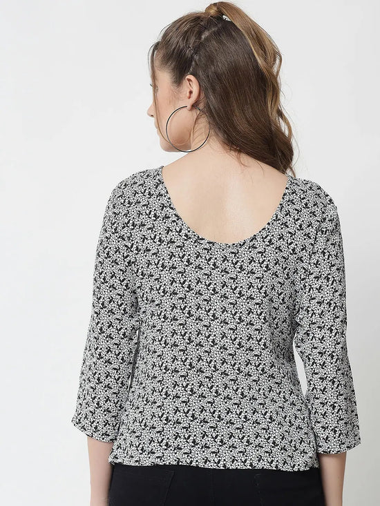 Ditsy Print Top