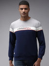 Men Blue Colourblock Sweatshirt-OTRS-6-1-Navyblue