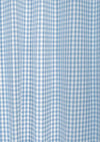 Gingham Woven 100% cotton geometric curtain for living room - Room darkening - Powder Blue - Pack of 1-230823366