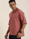 Dillinger Pink Solid Oversized Polo T-shirt