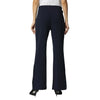 Smarty Pants Women's Polyester Lycra Slit Bell Bottom Navy Blue Formal Trouser