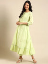 Women's Green Solid Kurta Set-RF-1782-Green