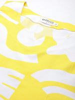 Kurta Shorts nightwear Set in Yellow Print