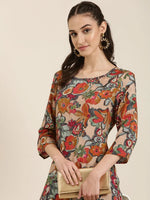 Women Multi Floral Kurta Set-DW-3876-Multi