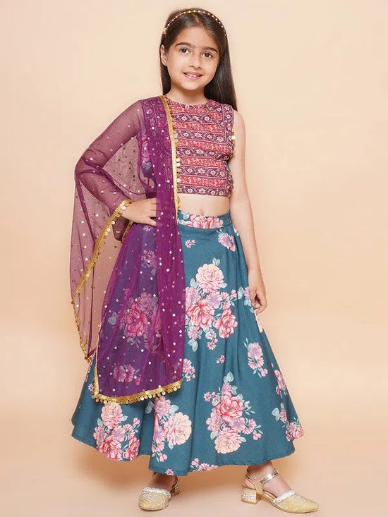 Ahalyaa Girls Traditional Wear Lehnga Choli-87K-753COM-KDBLSKDU-LH