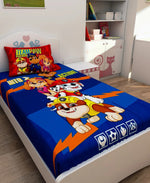 Athom Living Team Paw Petrol, Paw Patrol Digital Printed Cotton Kids Single Bedsheet 147x223 cm with Pillow Cover-PAW-03-238-S