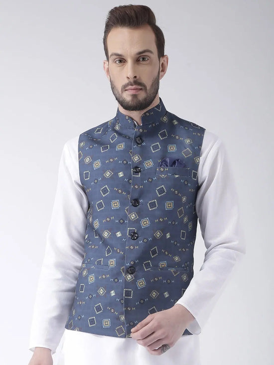 Hangup Men Standard Printed Men's Indian Wear-35APrintedNehru