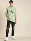 Dillinger Green Typographic Oversized T-shirt