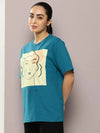 Dillinger Blue Graphic Oversized T-Shirt-WMNCR479INK-XS