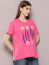 Dillinger Pink Graphic Boxy Regular T-Shirt-WMNCR519FSR-XS