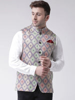 Hangup Men Standard Printed Men's Indian Wear-78APrintedNehru