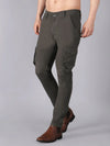 Solid Cargo Pants with 6 pockets-Grey-HC3020-30