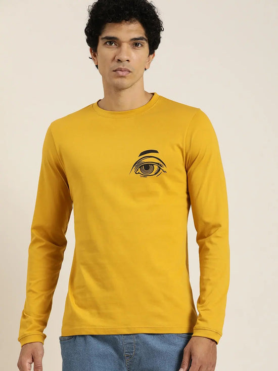 Dillinger Mustard Graphic Regular T-Shirt-DLGRFS020AWD-S