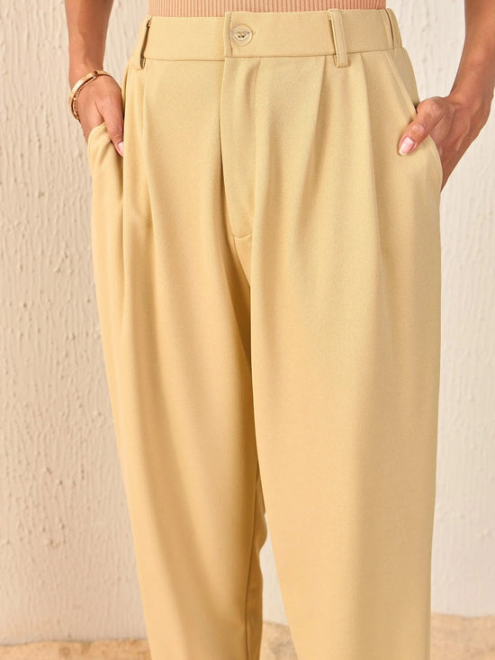 Women Beige Tapered Pants