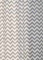 Ikat Chevron 100% cotton geometric curtain for living room - Room darkening -  Grey - Pack of 1-230422046