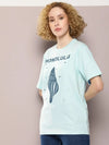 Dillinger Blue Graphic Oversized T-Shirt-WMNCR437PBL-XS