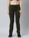 Women Solid Slim Fit Olive Track Pant-AF-2190-Olive