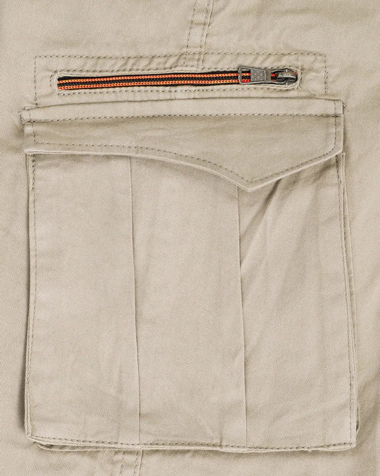 Ribbed Jogger Cargos with 6 pockets-Beige-HJC9111-32