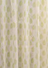 Floating Ferns 100% Sheer floral curtain for Living room & bedroom - Light filtering - Green - Pack of 1-230425029