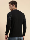 Men Black Printed Casual Sweatshirt-BP-1434-Black