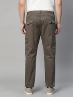 Genips Men's Cotton Stretch Dark Grey Bahamas Cargo Fit Solid Cargo