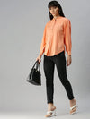 Women's Pink Solid Tops-BLZ-02-Peach