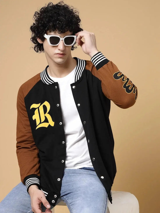 Rigo Rigo Signature Puff Printed Varsity Jacket-SW10231199-L