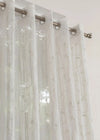 Ivy Vines Embroidered Sheer Curtain - White- Single-230423026