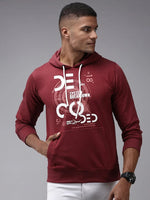 Men Red Solid Sweatshirt-OTSS-28-Maroon