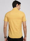 Men Yellow Spread Collar Micro Ditsy Shirt-ONISM-2053-Yellow