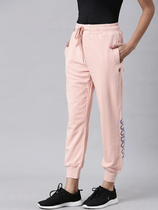 Women Peach Solid Track Pant-AF-1812-Peach