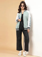 Rigo Women Rigo Signature Puff Printed Varsity Jacket-WSW063-1119-L