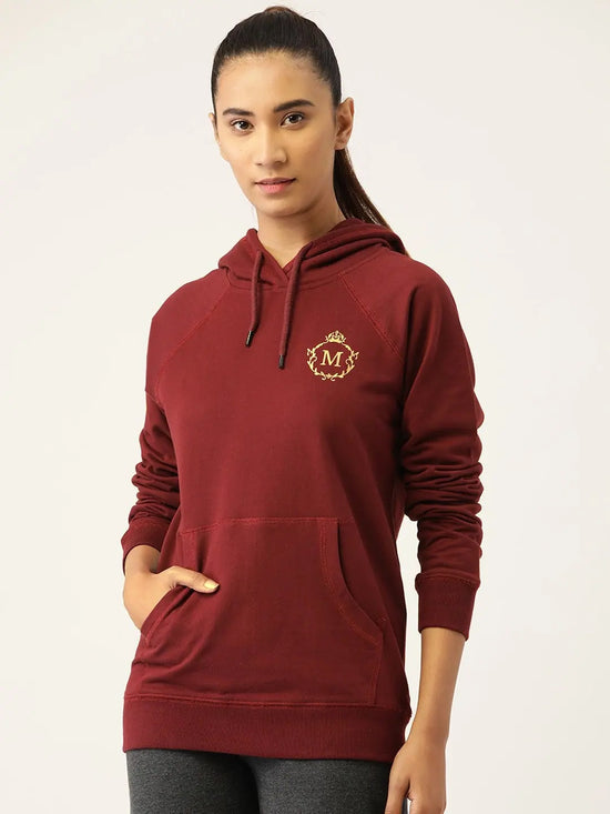 Front pocket hoodies in Wine