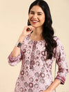 Women's Mauve Printed Kurta Set-SKC-908-Mauve