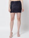 Navy Sequence Skirt