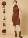 Rigo Ribbed Body Hug Dress-WDRS356-1133-L