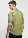 Men Green Solid Shirt-FERRERO-1656-Olive