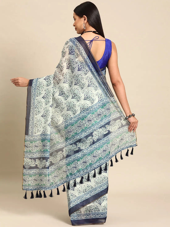 Delicate Subtlety Saree-SZ-INDIGO-1519