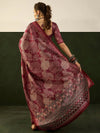 Saree Mall Women's Bhagalpuri  Maroon Printed Designer Saree With Blouse Piece-12NTYA1208